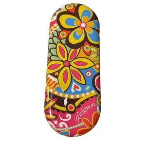Brighton Metal Women’s Sunglass / Eyeglass Case Lined Interior 70’s retro design
